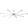 image:imageVEVOR 96 In Ceiling Fan without Light 6Speed Remote Control Aluminum 8Blade Reversible DC Motor Modern Low Profile Flush Mount Exterior Fan for Bedroom Living Room Patio IndoorOutdoor BlackBrushed Nickel
