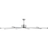 image:imageVEVOR 96 In Ceiling Fan without Light 6Speed Remote Control Aluminum 8Blade Reversible DC Motor Modern Low Profile Flush Mount Exterior Fan for Bedroom Living Room Patio IndoorOutdoor BlackBrushed Nickel