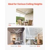 image:imageVEVOR 96 In Ceiling Fan without Light 6Speed Remote Control Aluminum 8Blade Reversible DC Motor Modern Low Profile Flush Mount Exterior Fan for Bedroom Living Room Patio IndoorOutdoor BlackBrushed Nickel
