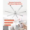 image:imageVEVOR 96 In Ceiling Fan without Light 6Speed Remote Control Aluminum 8Blade Reversible DC Motor Modern Low Profile Flush Mount Exterior Fan for Bedroom Living Room Patio IndoorOutdoor BlackBrushed Nickel