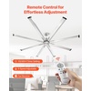 image:imageVEVOR 96 In Ceiling Fan without Light 6Speed Remote Control Aluminum 8Blade Reversible DC Motor Modern Low Profile Flush Mount Exterior Fan for Bedroom Living Room Patio IndoorOutdoor BlackBrushed Nickel