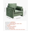 image:imageVEVOR Accent Chair Modern PU Leather Armchair Cozy Upholstered Chair with Soft Foam Cushioning Sturdy Metal Frame and Detachable Cushion for Living Room Bedroom Reading Room Office BrownGreen