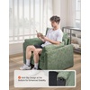 image:imageVEVOR Accent Chair Modern PU Leather Armchair Cozy Upholstered Chair with Soft Foam Cushioning Sturdy Metal Frame and Detachable Cushion for Living Room Bedroom Reading Room Office BrownGreen