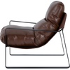 image:imageVEVOR Accent Chair Modern PU Leather Armchair Cozy Upholstered Chair with Soft Foam Cushioning Sturdy Metal Frame and Detachable Cushion for Living Room Bedroom Reading Room Office BrownBrown