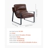 image:imageVEVOR Accent Chair Modern PU Leather Armchair Cozy Upholstered Chair with Soft Foam Cushioning Sturdy Metal Frame and Detachable Cushion for Living Room Bedroom Reading Room Office BrownBrown