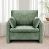 image:imageVEVOR Accent Chair Modern PU Leather Armchair Cozy Upholstered Chair with Soft Foam Cushioning Sturdy Metal Frame and Detachable Cushion for Living Room Bedroom Reading Room Office BrownGreen