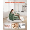 image:imageVEVOR Accent Chair Modern PU Leather Armchair Cozy Upholstered Chair with Soft Foam Cushioning Sturdy Metal Frame and Detachable Cushion for Living Room Bedroom Reading Room Office BrownGreen