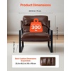 image:imageVEVOR Accent Chair Modern PU Leather Armchair Cozy Upholstered Chair with Soft Foam Cushioning Sturdy Metal Frame and Detachable Cushion for Living Room Bedroom Reading Room Office BrownBrown