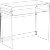 image:imageVEVOR Acrylic Desk Clear Laptop Study Desk with Storage Shelf Modern Transparent Console Table for Home Office Living Room Bedroom Entryway 335 W x 157 D x 295 H