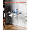 image:imageVEVOR Acrylic Desk Clear Laptop Study Desk with Storage Shelf Modern Transparent Console Table for Home Office Living Room Bedroom Entryway 335 W x 157 D x 295 H