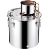 image:imageVEVOR Alcohol Still 132 Gal  50 L Stainless Steel Water Alcohol Distiller with Copper Coil Home Brewing Refining Fermentation Kit with Thermometer amp Pump for Wine Whisky Brandy Silver