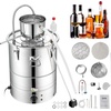 image:imageVEVOR Alcohol Still 132Gal50L Alcohol Distiller Stainless Steel Distillery Kit for Alcohol With Copper Tube amp Pump Home Brewing Kit Buildin Thermometer for DIY Whisky Wine BrandySilver