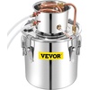 image:imageVEVOR Alcohol Still 132Gal50L Alcohol Distiller Stainless Steel Distillery Kit for Alcohol With Copper Tube amp Pump Home Brewing Kit Buildin Thermometer for DIY Whisky Wine BrandySilver