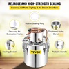 image:imageVEVOR Alcohol Still 132Gal50L Alcohol Distiller Stainless Steel Distillery Kit for Alcohol With Copper Tube amp Pump Home Brewing Kit Buildin Thermometer for DIY Whisky Wine BrandySilver