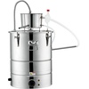 image:imageVEVOR Alcohol Still 132Gal50L Alcohol Distiller Stainless Steel Distillery Kit for Alcohol With Copper Tube amp Pump Home Brewing Kit Buildin Thermometer for DIY Whisky Wine BrandySilver