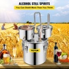 image:imageVEVOR Alcohol Still 3 Gallon Stainless Steel Alcohol Distiller with Copper Tube amp Buildin Thermometer amp Water Pump Double Thumper Keg Home Brewing Kit for DIY Whiskey Wine Brandy3Gal