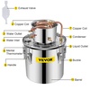 image:imageVEVOR Alcohol Still 3Gal12L Alcohol Distiller Stainless Steel Distillery Kit for Alcohol With Copper Tube Home Brewing Kit Buildin Thermometer for DIY Whisky Wine Brandy5Gal