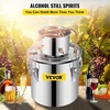 image:imageVEVOR Alcohol Still 3Gal12L Alcohol Distiller Stainless Steel Distillery Kit for Alcohol With Copper Tube Home Brewing Kit Buildin Thermometer for DIY Whisky Wine Brandy5Gal