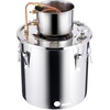 image:imageVEVOR Alcohol Still 8 Gal  30 L Stainless Steel Water Alcohol Distiller with Copper Coil Home Brewing Refining Fermentation Kit with Thermometer for Wine Whisky Brandy Silver8Gal