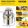 image:imageVEVOR Alcohol Still 8Gal30L Alcohol Distiller Stainless Steel Distillery Kit for Alcohol With Copper Tube amp Pump Home Brewing Kit Buildin Thermometer for DIY Whisky Wine Brandy