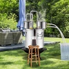 image:imageVEVOR Alcohol Still with Thumper Keg 132Gal  50L Alcohol Distiller Distillery Kit for Alcohol with Copper Tube Buildin Thermometer amp Water Pump for Wine Whisky Brandy