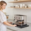 image:imageVEVOR Appliance Slider Large 16 x 12inch Rolling Sliding Tray with Rubber Wheels amp Hollow Handle Easy to Clean Appliance Rolling Tray for Coffee Maker Kitchen Countertop Natural WoodBlack