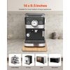 image:imageVEVOR Appliance Slider Large 16 x 12inch Rolling Sliding Tray with Rubber Wheels amp Hollow Handle Easy to Clean Appliance Rolling Tray for Coffee Maker Kitchen Countertop Natural WoodNatural Wood