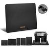 image:imageVEVOR Appliance Slider Large 16 x 12inch Rolling Sliding Tray with Rubber Wheels amp Hollow Handle Easy to Clean Appliance Rolling Tray for Coffee Maker Kitchen Countertop Natural WoodBlack