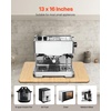 image:imageVEVOR Appliance Slider Large 16 x 12inch Rolling Sliding Tray with Rubber Wheels amp Hollow Handle Easy to Clean Appliance Rolling Tray for Coffee Maker Kitchen Countertop Natural WoodNatural Wood