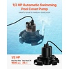 image:imageVEVOR Automatic Pool Cover Pump 12 HP 1600 GPH 120V Submersible Swimming Pool Cover Pump with 25 ft Power Cord 25 ft Max Head Lift Water Removal and Transfer Pump for Pool Draining Hot Tubs12 HP 1600 GPH