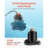 image:imageVEVOR Automatic Pool Cover Pump 12 HP 1600 GPH 120V Submersible Swimming Pool Cover Pump with 25 ft Power Cord 25 ft Max Head Lift Water Removal and Transfer Pump for Pool Draining Hot Tubs12 HP 1575 GPH