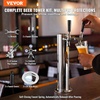 image:imageVEVOR Beer Drip Tray 304 Stainless Steel Kegerator Drip Trays with 4 NonSlip Rubber Pads and Detachable Cover HeatCold Resistant Beer Tower Drip Pan for Bar Restaurant Coffee Shop HomeDual Faucets Beer Tower