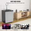 image:imageVEVOR Beer Kegerator Dual Tap Draft Beer Dispenser Full Size Keg Refrigerator With Shelf CO2 TankNo Gas Drip Tray amp Rail 23F 824F Temperature Control 162L SilverGrey