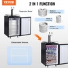 image:imageVEVOR Beer Kegerator Dual Tap Draft Beer Dispenser Full Size Keg Refrigerator With Shelf CO2 TankNo Gas Drip Tray amp Rail 23F 824F Temperature Control 162L SilverSilver