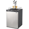 image:imageVEVOR Beer Kegerator Dual Tap Draft Beer Dispenser Full Size Keg Refrigerator With Shelf CO2 TankNo Gas Drip Tray amp Rail 23F 824F Temperature Control 162L SilverSilver