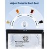image:imageVEVOR Beer Kegerator Dual Tap Draft Beer Dispenser Full Size Keg Refrigerator With Shelf CO2 TankNo Gas Drip Tray amp Rail 23F 824F Temperature Control 162L SilverSilver