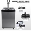 image:imageVEVOR Beer Kegerator Dual Tap Draft Beer Dispenser Full Size Keg Refrigerator With Shelf CO2 TankNo Gas Drip Tray amp Rail 23F 824F Temperature Control 162L SilverSilver