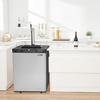 image:imageVEVOR Beer Kegerator Dual Tap Draft Beer Dispenser Full Size Keg Refrigerator With Shelf CO2 TankNo Gas Drip Tray amp Rail 23F 824F Temperature Control 162L SilverGrey