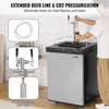 image:imageVEVOR Beer Kegerator Dual Tap Draft Beer Dispenser Full Size Keg Refrigerator With Shelf CO2 TankNo Gas Drip Tray amp Rail 23F 824F Temperature Control 162L SilverGrey