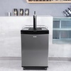 image:imageVEVOR Beer Kegerator Dual Tap Draft Beer Dispenser Full Size Keg Refrigerator With Shelf CO2 TankNo Gas Drip Tray amp Rail 23F 824F Temperature Control 162L SilverSilver