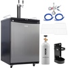 image:imageVEVOR Beer Kegerator Dual Tap Draft Beer Dispenser Full Size Keg Refrigerator With Shelf CO2 TankNo Gas Drip Tray amp Rail 23F 824F Temperature Control 162L SilverSilver
