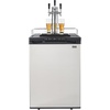 image:imageVEVOR Beer Kegerator Dual Tap Draft Beer Dispenser Full Size Keg Refrigerator With Shelf CO2 TankNo Gas Drip Tray amp Rail 23F 824F Temperature Control 162L SilverSilver