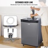 image:imageVEVOR Beer Kegerator Dual Tap Draft Beer Dispenser Full Size Keg Refrigerator With Shelf CO2 TankNo Gas Drip Tray amp Rail 23F 824F Temperature Control 162L SilverSilver
