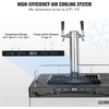 image:imageVEVOR Beer Kegerator Dual Tap Draft Beer Dispenser Full Size Keg Refrigerator With Shelf CO2 TankNo Gas Drip Tray amp Rail 23F 824F Temperature Control 162L SilverGrey