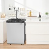 image:imageVEVOR Beer Kegerator Dual Tap Draft Beer Dispenser Full Size Keg Refrigerator With Shelf CO2 TankNo Gas Drip Tray amp Rail 23F 824F Temperature Control 162L SilverGrey