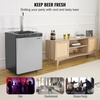 image:imageVEVOR Beer Kegerator Dual Tap Draft Beer Dispenser Full Size Keg Refrigerator With Shelf CO2 TankNo Gas Drip Tray amp Rail 23F 824F Temperature Control 162L SilverGrey