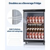 image:imageVEVOR Beer Kegerator Dual Tap Draft Beer Dispenser Full Size Keg Refrigerator With Shelf CO2 TankNo Gas Drip Tray amp Rail 23F 824F Temperature Control 162L SilverSilver
