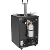 image:imageVEVOR Beer Kegerator Dual Tap Draft Beer Dispenser Full Size Keg Refrigerator With Shelf CO2 TankNo Gas Drip Tray amp Rail 23F 824F Temperature Control 162L SilverGrey