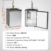 image:imageVEVOR Beer Kegerator Dual Tap Draft Beer Dispenser Full Size Keg Refrigerator With Shelf CO2 TankNo Gas Drip Tray amp Rail 23F 824F Temperature Control 162L SilverGrey