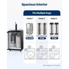 image:imageVEVOR Beer Kegerator Dual Tap Draft Beer Dispenser Full Size Keg Refrigerator With Shelf CO2 TankNo Gas Drip Tray amp Rail 23F 824F Temperature Control 162L SilverSilver